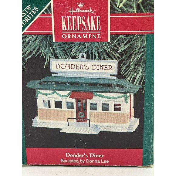 Hallmark Keepsake Donders Diner Christmas Ornament Santa Reindeer 1990 Nostalgic - Picture 9 of 9